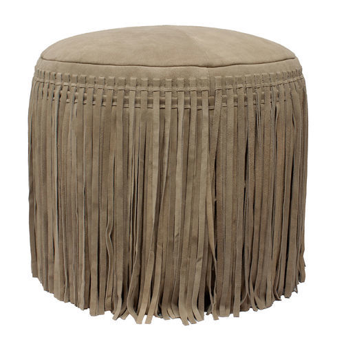 Pouf contemporain - FELIX M - EUROFASHION HOMETEXTILES & CONCEPTS - en tissu / rond / beige