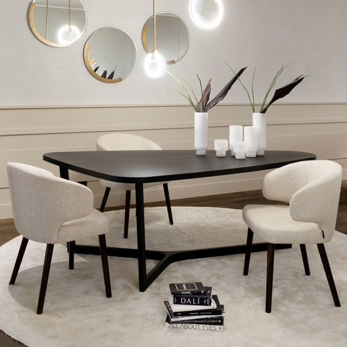 Chaise contemporaine - PENTA - EUROFASHION HOMETEXTILES & CONCEPTS - d'intérieur / en tissu / avec piètement en hêtre