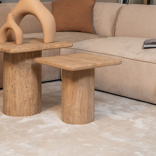 Table d'appoint contemporaine - BEGA S - EUROFASHION HOMETEXTILES & CONCEPTS - en marbre / avec piètement en marbre / carrée