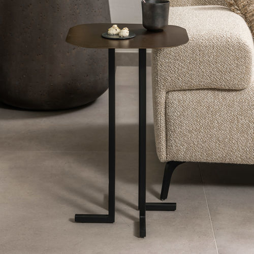 Table d'appoint contemporaine - FALUN - EUROFASHION HOMETEXTILES & CONCEPTS - en fer / avec piètement en fer / carrée
