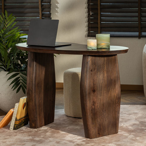 Bureau sur pied - MOZI - EUROFASHION HOMETEXTILES & CONCEPTS - contemporain / en bois / droit