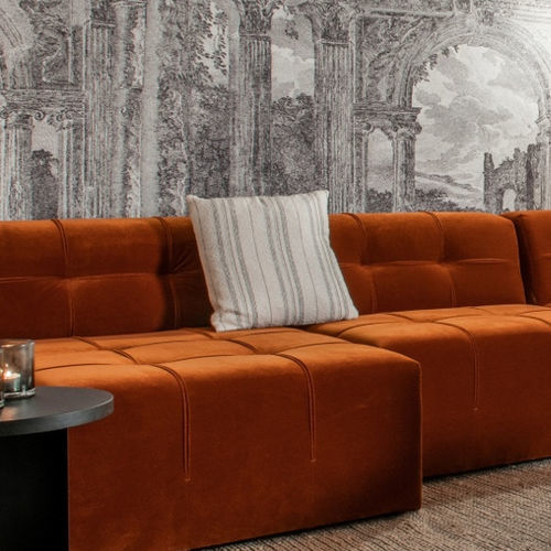 Coussin pour canapé - IRIS - EUROFASHION HOMETEXTILES & CONCEPTS - carré / à rayures / résidentiel