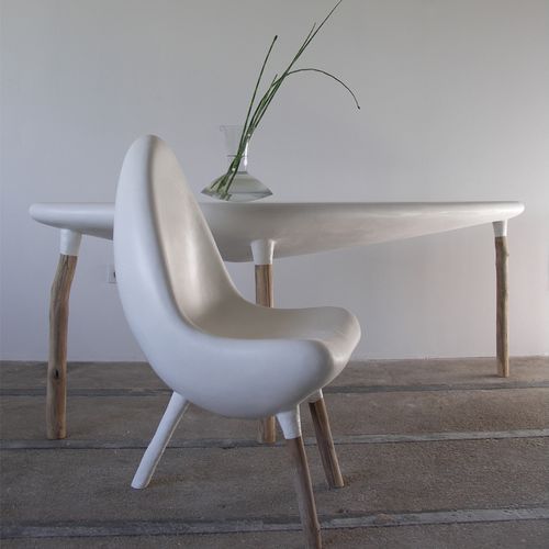Console design organique - TRIPODE - binome - en bois / en résine / résidentielle