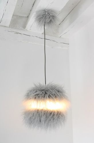 Suspension - POLUX - binome - en fourrure écologique / design original / d'intérieur