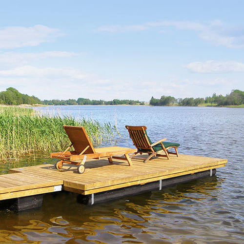 Ponton en bois - SYSTEM - Marinetek - en béton / en plastique / flottant