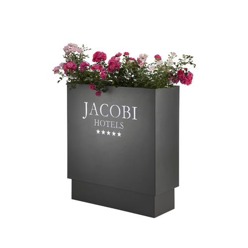 Jardinière en acier - KARPO CUSTOMISED - FLORA - en tôle / rectangulaire / lumineuse