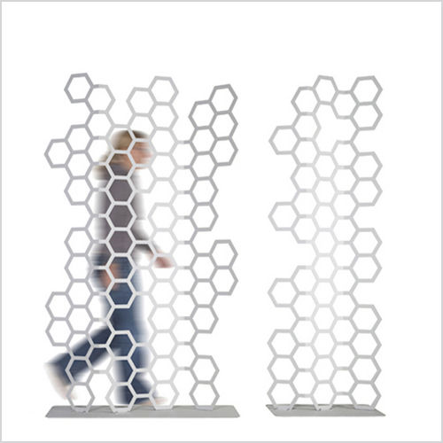 Paravent contemporain - COMB_INATION - FLORA - en acier / en acier inoxydable / de jardin