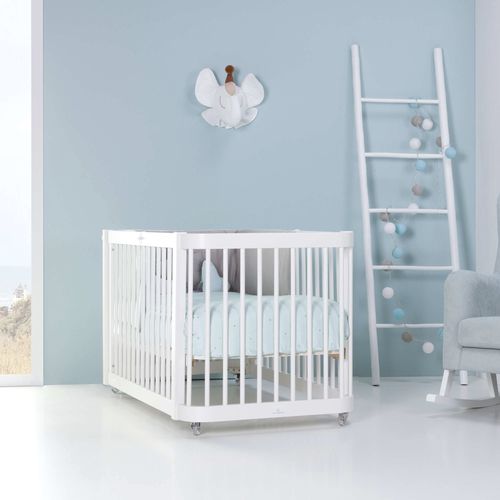 Lit pour bébé simple - Crea Due - ALONDRA - contemporain / à roulettes / en bois