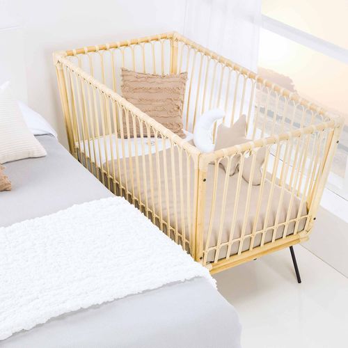 Lit pour bébé simple - DIEM - ALONDRA - rustique / en rotin / 120x60 cm