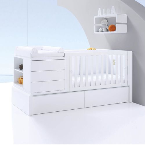 Lit pour bébé évolutif - Premium Kurve - ALONDRA - simple / contemporain / à tiroir