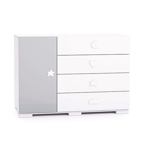 Commode contemporaine - D254G - ALONDRA - en bois / rectangulaire / avec tiroir