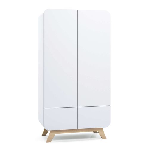 Armoire contemporaine - A317P - ALONDRA - en bois / à portes battantes / à tiroir