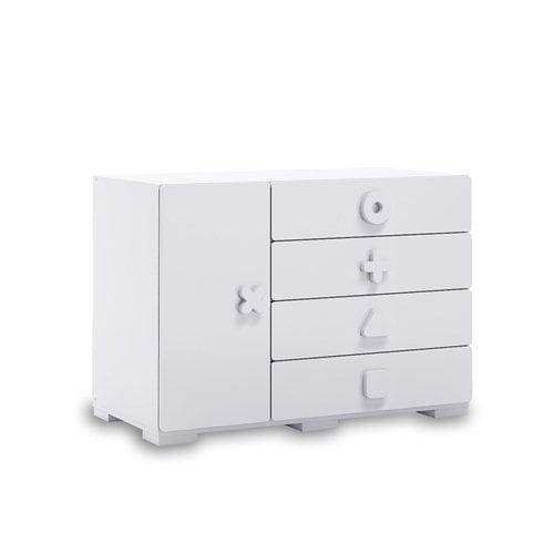 Commode contemporaine - Maths - ALONDRA - en bois / rectangulaire / 4 tiroirs