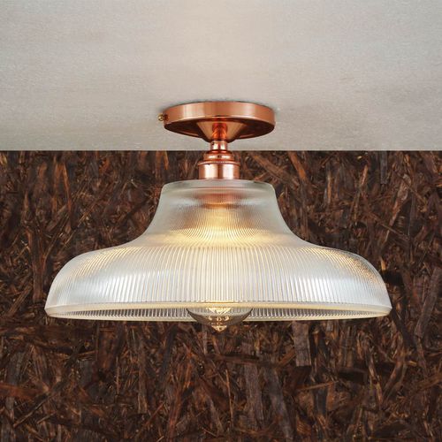 Plafonnier de style industriel - MONO  - Mullan Lighting - rond / en verre / en laiton