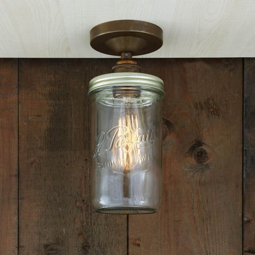 Plafonnier classique - JAM JAR  - Mullan Lighting - circulaire / en verre / en laiton