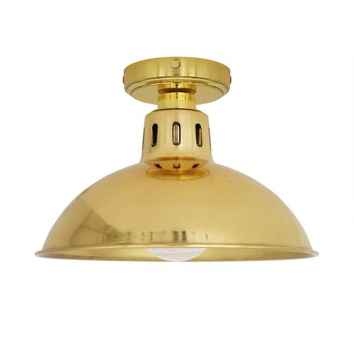 Plafonnier de style industriel - TALISE  - Mullan Lighting - en verre / en acier / en laiton poli