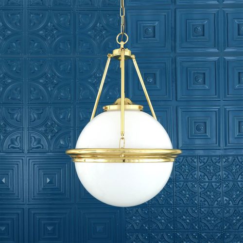 Lustre classique - ARDEE  - Mullan Lighting - en verre / en laiton poli / 1 ampoule