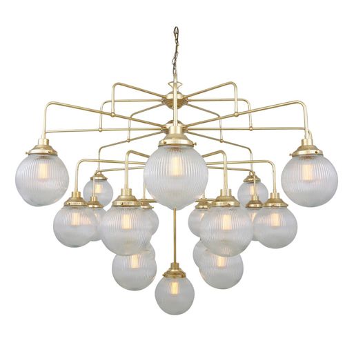 Lustre contemporain - ROME MID-CENTURY - Mullan Lighting - en verre / en laiton / à boules
