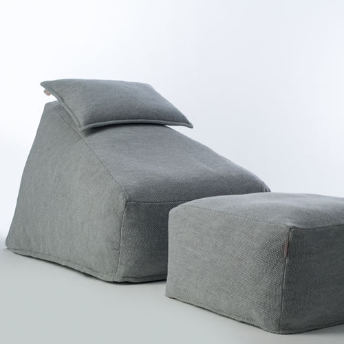 Fauteuil poire contemporain - MOSS - Warli - en tissu acrylique / en tissu synthétique / avec repose-pieds