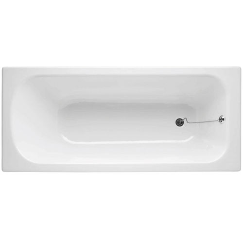 Baignoire près du mur - CLASSE - BLEU PROVENCE - en fonte / contemporaine / blanche
