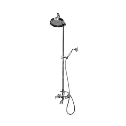 Set de douche mural - RV113 - BLEU PROVENCE - classique / avec pommeau fixe / avec douche à main