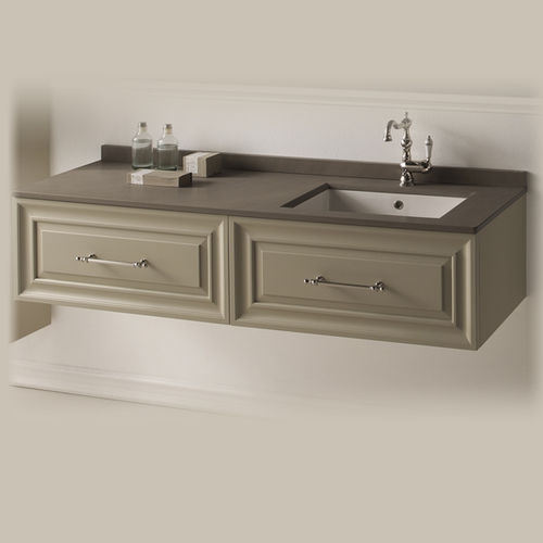 Meuble vasque suspendu - CHARME4 - BLEU PROVENCE - en MDF / en céramique / contemporain