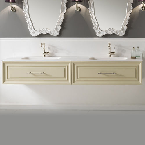 Meuble vasque suspendu - CHARME5 - BLEU PROVENCE - en MDF / en céramique / contemporain