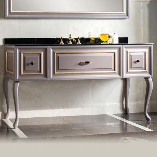 Meuble vasque à poser - ELEGANCE1 - BLEU PROVENCE - en bois / contemporain / laqué