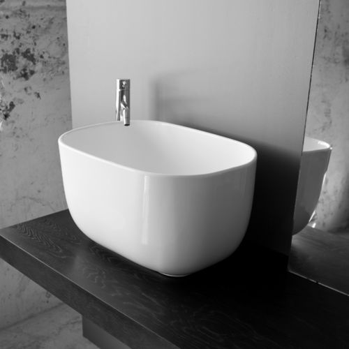 Vasque à poser - BOWL: 1  - BLEU PROVENCE - en céramique / ovale / contemporaine