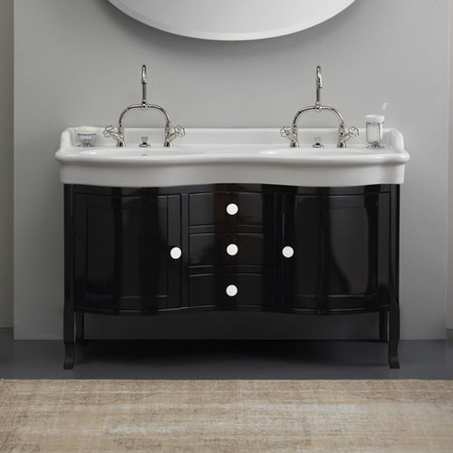 Meuble vasque double - CLOSED FURNITURE - BLEU PROVENCE - à poser / en bois / classique