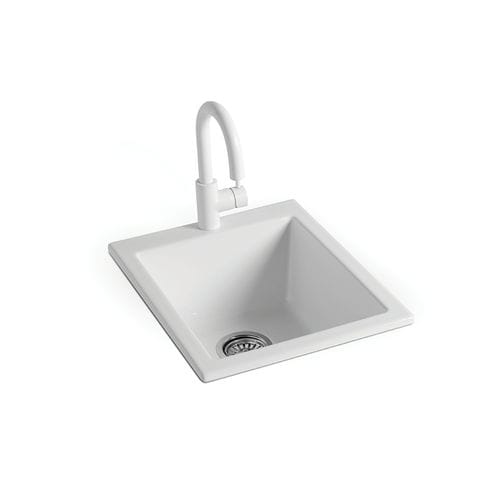 Évier 1 bac - LK08 - BLEU PROVENCE - sans égouttoir / en céramique / encastrable