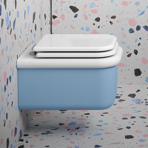 WC suspendu - TC226 - BLEU PROVENCE - en céramique / pour école / pour école maternelle