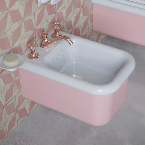 Bidet suspendu - TC236 - BLEU PROVENCE - en céramique