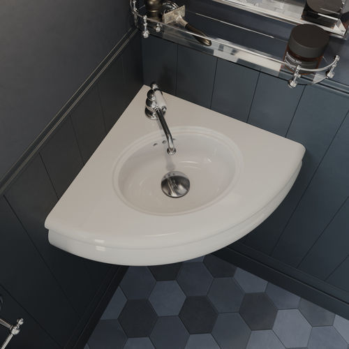 Vasque suspendue - BP350 - BLEU PROVENCE - en céramique / personnalisable / antibactérienne