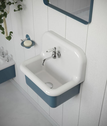Vasque suspendue - TCL45 - BLEU PROVENCE - en céramique / avec mitigeur / finition mat