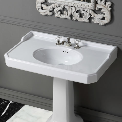 Vasque suspendue - BP790 - BLEU PROVENCE - en céramique / avec miroir ajustable / Fabriquée en Italie