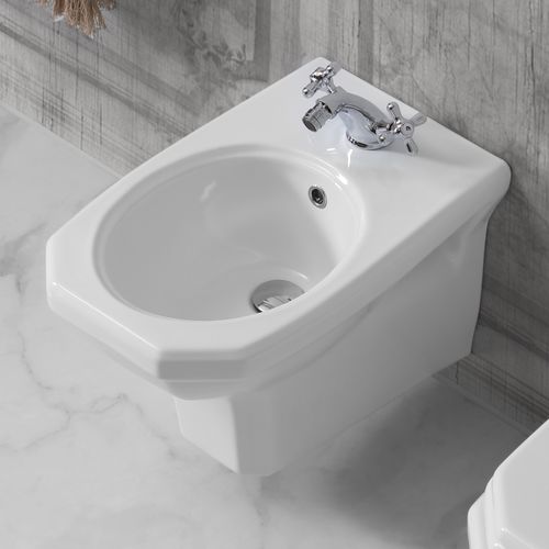 Bidet suspendu - BP736 - BLEU PROVENCE - en céramique