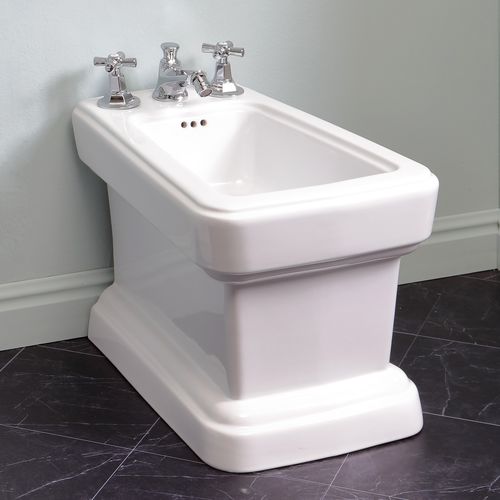 Bidet près du mur - BP530 - BLEU PROVENCE - en céramique