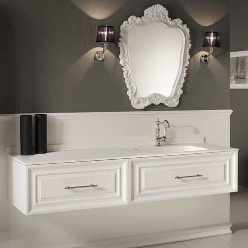 Meuble vasque suspendu - CHARME3 - BLEU PROVENCE - en MDF / en résine / contemporain