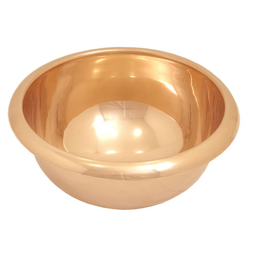 Vasque à poser - LVCP01 - BLEU PROVENCE - en cuivre / avec miroir ajustable / ronde