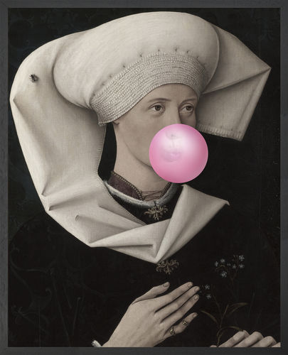 Impression sur toile - BUBBLEGUM PORTRAIT -2 - Mineheart - grand format / portrait