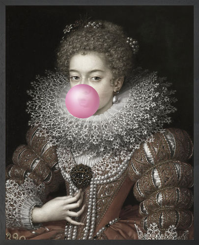 Impression sur toile - BUBBLEGUM PORTRAIT -3 - Mineheart - grand format / portrait