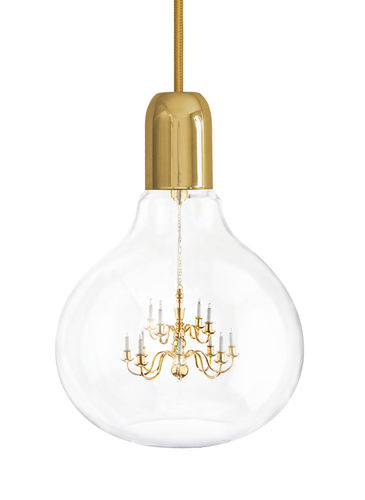 Suspension - GOLD KING EDISON  - Mineheart - en laiton / en verre / contemporaine