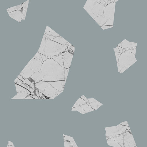 Papier peint contemporain - MARBLE FRAGMENT - GREEN &amp; GREY - Mineheart - en textile non-tissé / à motif / aspect marbre