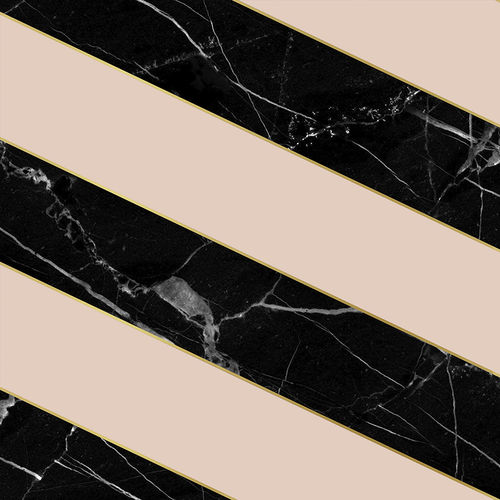 Papier peint contemporain - DIAGONAL MARBLE - BLACK &amp; PINK - Mineheart - en textile non-tissé / géométrique / aspect marbre