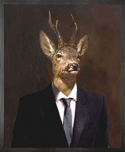 Tableau décoratif sur toile - BUCK 2 - Mineheart - portrait / à motif animalier / professionnel