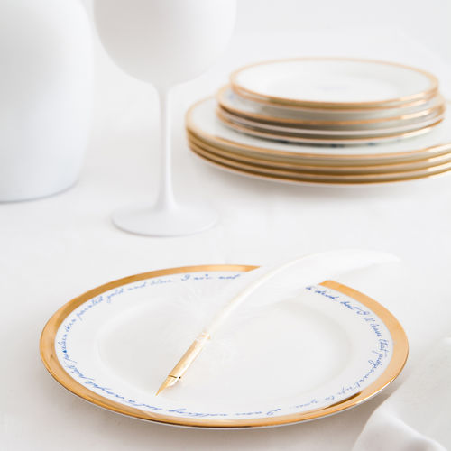 Assiette ronde - POETRY PLATES - Mineheart - en porcelaine / professionnelle / à motif