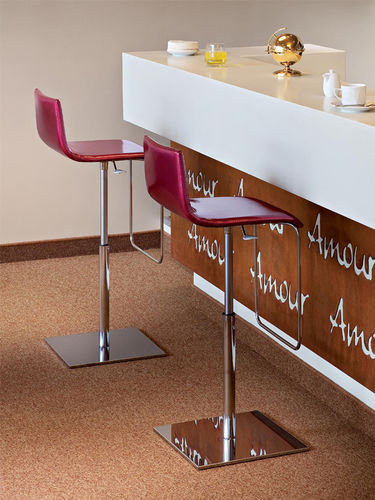Chaise de bar contemporaine - ANOUK - ALMA DESIGN S.R.L. - en tissu / réglable / piètement central