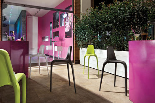 Chaise de bar contemporaine - NONO’ - ALMA DESIGN S.R.L. - en polypropylène / empilable / résidentielle