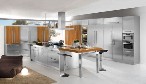 Cuisine contemporaine - BARN - ARCA CUCINE ITALIA S.R.L. - en bois / en inox / avec îlot